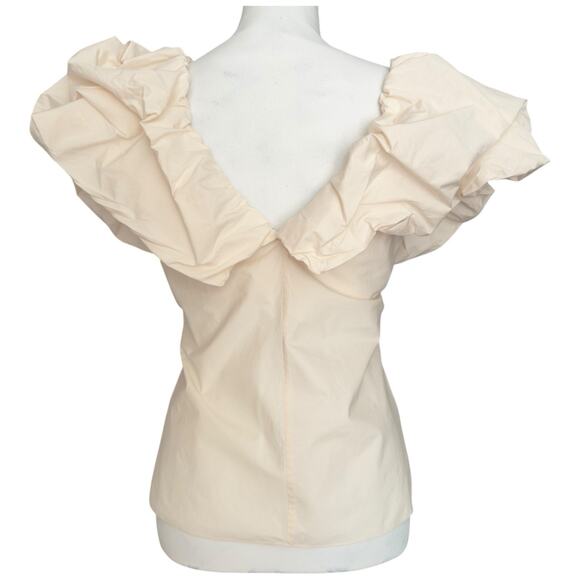 JOHANNA ORTIZ Embrace Chaos Ruffled Cotton Blend Poplin Top Size 2 - Picture 12 of 13
